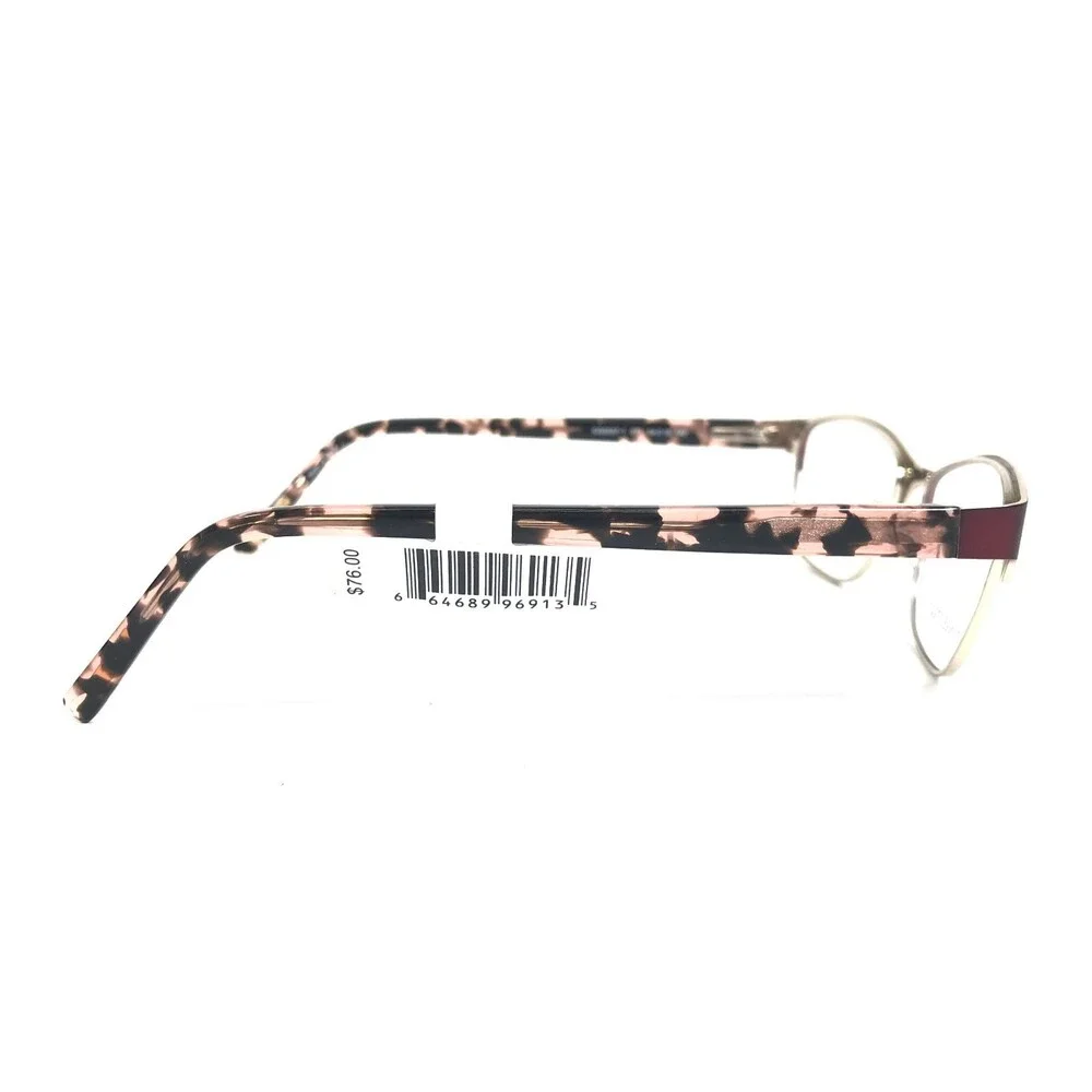 Covergirl Eyeglasses Frames CG1537-1 071 Black Red Silver Cat Tortoise 54-16-140